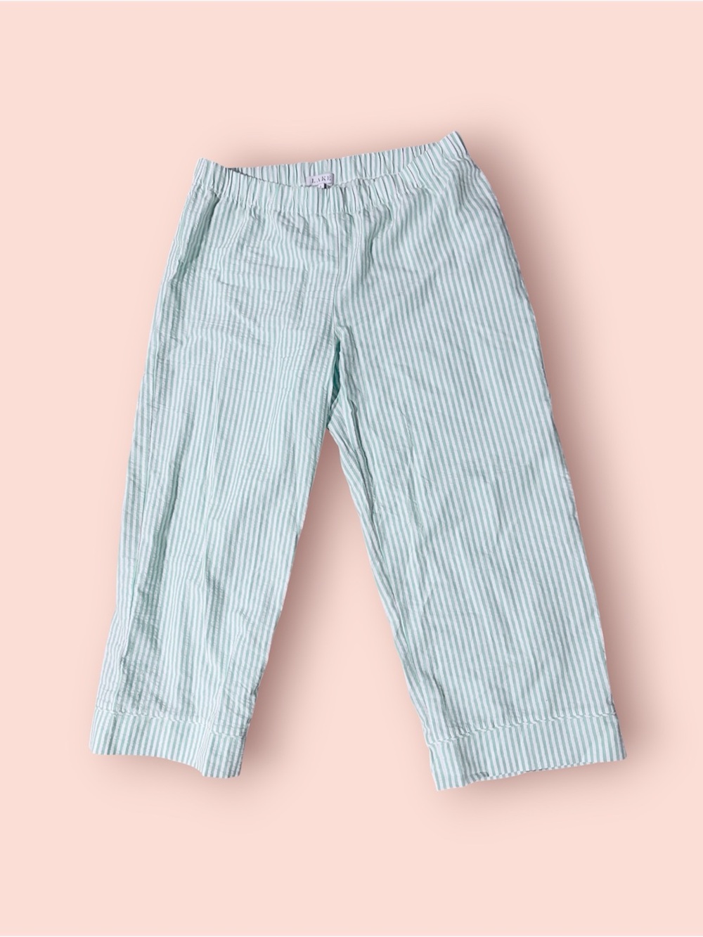 LAKE Pajamas Pima Cotton Seersucker Bottoms ONLY